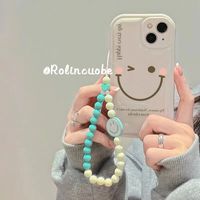 Cute Smiley Face Tpu Beaded   Phone Accessories main image 4