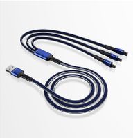 Nylon Woven Three-in-one Data Cable Multi-head 2a Fast Charging Three-in-one Mobile Phone Charging Cable Logo Small Gift Wholesale sku image 15