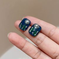 1 Pair Sweet Heart Shape Flower Plating Inlay Copper Artificial Crystal Drop Earrings Ear Studs sku image 3