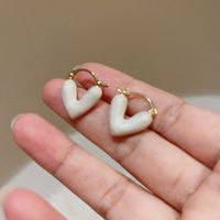 1 Pair Sweet Heart Shape Flower Plating Inlay Copper Artificial Crystal Drop Earrings Ear Studs sku image 16