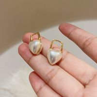1 Pair Sweet Heart Shape Flower Plating Inlay Copper Artificial Crystal Drop Earrings Ear Studs sku image 20