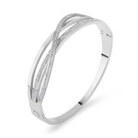 Fashion Titanium Steel Diamond Spiral Stainless Steel Bracelet sku image 18