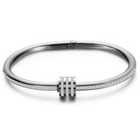 Fashion Titanium Steel Diamond Spiral Stainless Steel Bracelet sku image 9