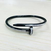 Fashion Titanium Steel Diamond Spiral Stainless Steel Bracelet sku image 39