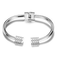 Fashion Titanium Steel Diamond Spiral Stainless Steel Bracelet sku image 6