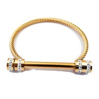 Fashion Titanium Steel Diamond Spiral Stainless Steel Bracelet sku image 25