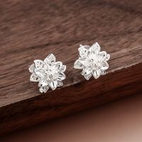 Simple Style Four Leaf Clover Heart Shape Flower Copper Ear Studs 1 Pair main image 5