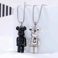 Hip-hop Bear Alloy Titanium Steel Plating Gold Plated Men's Pendant Necklace main image 1