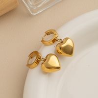 1 Paar Einfacher Stil Runden Brief Herzform Überzug Inlay Titan Stahl Künstliche Edelsteine Harz Perle Tropfenohrringe sku image 10