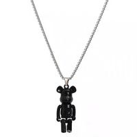 Hip-hop Bear Alloy Titanium Steel Plating Gold Plated Men's Pendant Necklace main image 6