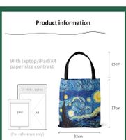 Women's Fashion Color Block Canvas Shopping Bags main image 3