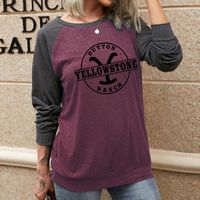 Women's T-shirt Long Sleeve T-shirts Printing Casual Cartoon Letter main image 6