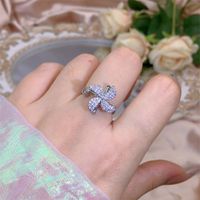 Rotating Moving Ring Flower Zircon Super Flash Ring Opening Color Retention Niche Design Fashion Hand Accessories Female Fashion sku image 21