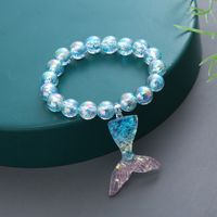 Cartoon Style Flower Butterfly Fish Tail Artificial Crystal Beaded Charm Kid's Bracelets sku image 2