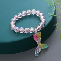Cartoon Style Flower Butterfly Fish Tail Artificial Crystal Beaded Charm Kid's Bracelets sku image 4