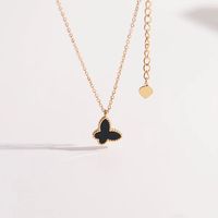 Simple Style Butterfly Stainless Steel Titanium Steel Plating 18k Gold Plated Pendant Necklace main image 5