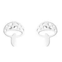1 Pair Simple Style Apple Stainless Steel Irregular Ear Studs sku image 6