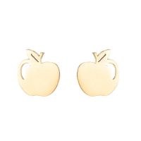 1 Pair Simple Style Apple Stainless Steel Irregular Ear Studs sku image 31