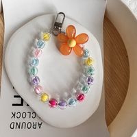 Sweet Flower Plastic Beaded Mobile Phone Chain sku image 19