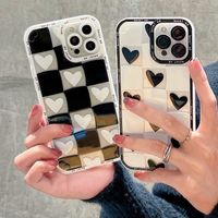 Simple Style Heart Shape Checkered   Phone Cases main image 1