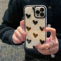 Simple Style Heart Shape Checkered   Phone Cases main image 3