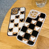 Simple Style Heart Shape Checkered   Phone Cases main image 5
