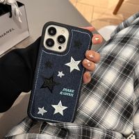Retro Simple Style Star Denim   Phone Cases main image 5