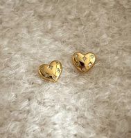1 Pair Casual Korean Style Heart Shape Plating Inlay Sterling Silver Zircon Ear Studs sku image 1