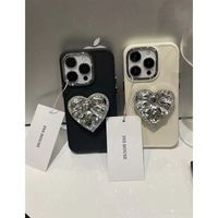 Lady Korean Style Heart Shape Solid Color Silica Gel   Phone Cases main image 3