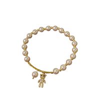 Modern Style Bear Flower Zircon Artificial Pearl Wholesale Bracelets main image 6