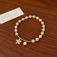 Modern Style Bear Flower Zircon Artificial Pearl Wholesale Bracelets sku image 3