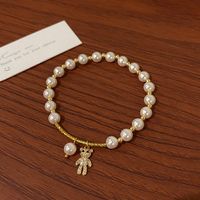 Modern Style Bear Flower Zircon Artificial Pearl Wholesale Bracelets sku image 5