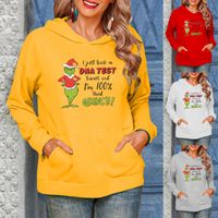 Women's Hoodie Long Sleeve Hoodies & Sweatshirts Printing Christmas Cartoon Letter main image 1