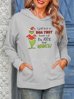 Women's Hoodie Long Sleeve Hoodies & Sweatshirts Printing Christmas Cartoon Letter main image 5