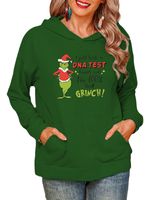 Femmes Sweat À Capuche Manche Longue Hoodies Et Pulls Molletonnés Impression Noël Dessin Animé Lettre main image 6