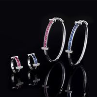 Simple Style Square Copper Inlay Zircon Rings Bracelets main image 1