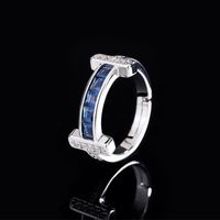 Simple Style Square Copper Inlay Zircon Rings Bracelets main image 4