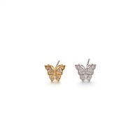 Ethnic Style Butterfly Stainless Steel Copper Zircon Nose Studs In Bulk main image 6