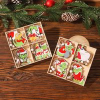 Christmas Cartoon Style Cute Cartoon Character Wood Indoor Party Festival Hanging Ornaments main image 2