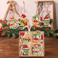 Christmas Cartoon Style Cute Cartoon Character Wood Indoor Party Festival Hanging Ornaments sku image 1