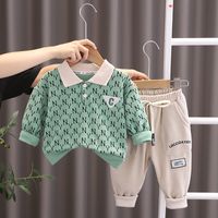 Streetwear Letter Cotton Boys Clothing Sets sku image 1