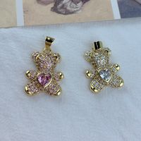 Cute Animal Copper Plating Inlay Zircon Charms main image 1