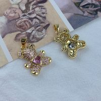 Cute Animal Copper Plating Inlay Zircon Charms main image 3