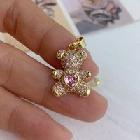 Cute Animal Copper Plating Inlay Zircon Charms main image 5