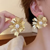 1 Pair Elegant Vintage Style Moon Flower Bow Knot Plating Alloy Drop Earrings sku image 36