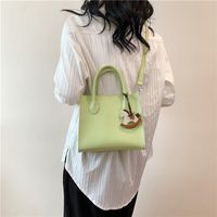 Women's Pu Leather Solid Color Vintage Style Ornament Sewing Thread Zipper Handbag main image 6
