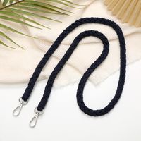 Simple Style Solid Color Cotton Polyester Knitting Bag Pendant Mobile Phone Chain sku image 1