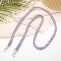 Simple Style Solid Color Cotton Polyester Knitting Bag Pendant Mobile Phone Chain sku image 2