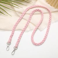 Simple Style Solid Color Cotton Polyester Knitting Bag Pendant Mobile Phone Chain sku image 3
