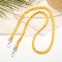 Simple Style Solid Color Cotton Polyester Knitting Bag Pendant Mobile Phone Chain sku image 4